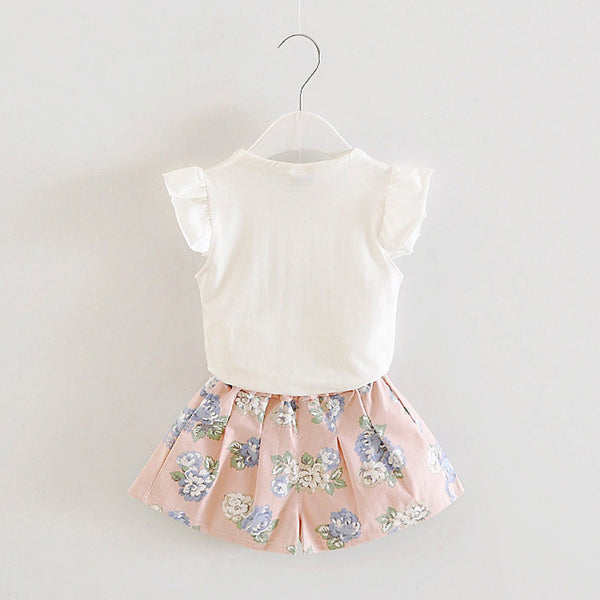 Fashion Lovely Bow Printed Dress