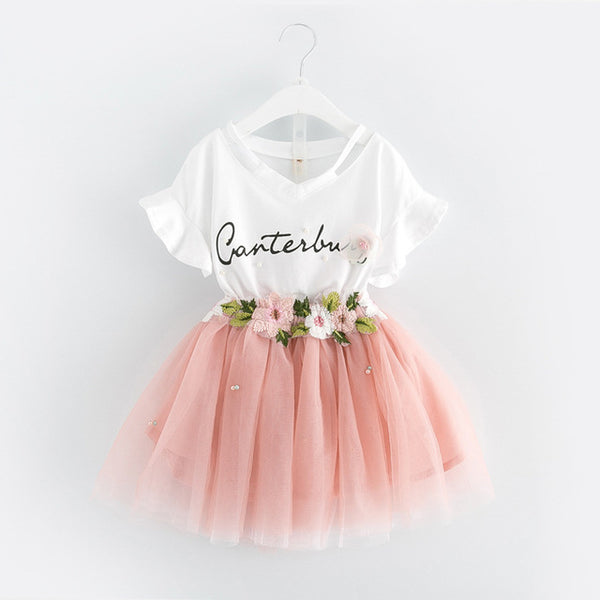 Princess White Flower Clothing Set